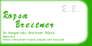 rozsa breitner business card