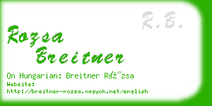 rozsa breitner business card